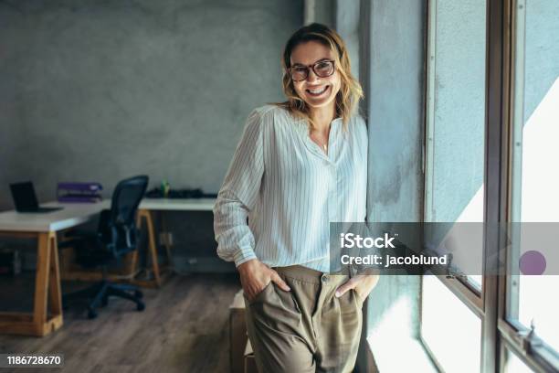 Successful Female Entrepreneur Stock Photo - Download Image Now - Women, One Woman Only, Portrait