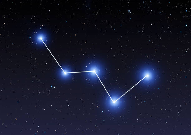 Cassiopeia constellation on starry sky Cassiopeia constellation on the starry sky cassiopeia stock pictures, royalty-free photos & images