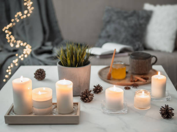 Hygge, lagom, cozy home concept