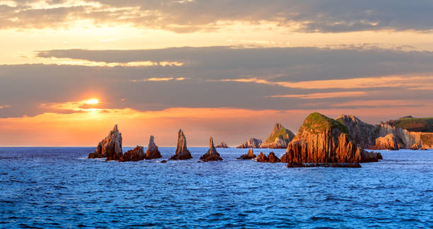 istock Evening Atlantic landscape, Asturias, Spain. 1186729789