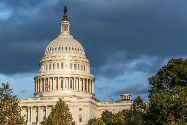 kongres usa - capitol building at capitol hill w waszyngtonie, stany zjednoczone - jesień - senate finance committee zdjęcia i obrazy z banku zdjęć