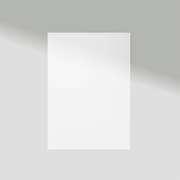 istock Window frame shadow mockup, natural lightening, sheet of paper template 1186733990
