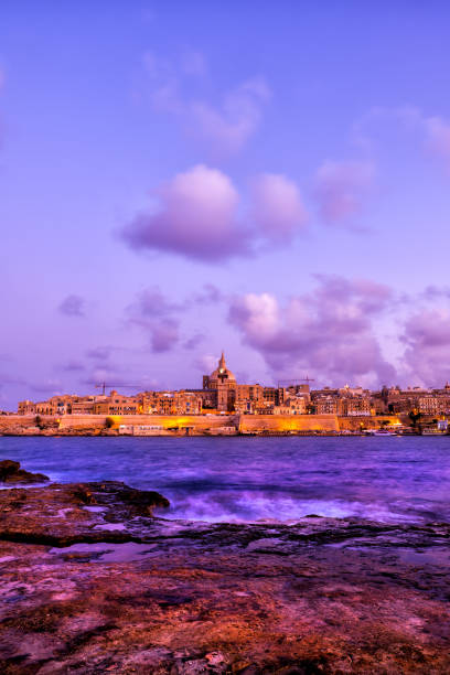 istock Valletta Skyline From Manoel Island At Dusk 1186740703