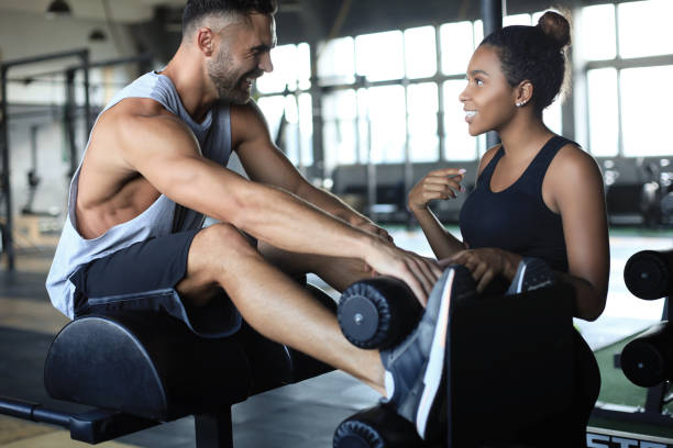 istock Young fit couple are in a good shape. 1186743353