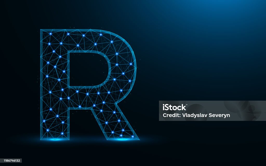 Abstract Geometric Letter R Letter R Low Poly Design Alphabet Abstract Geometric Image Font ...