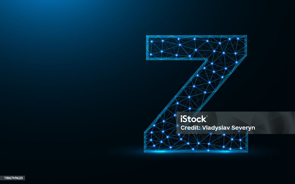 Abstract Z Letter Z Low Poly Design Alphabet Abstract Geometric Image Font ...