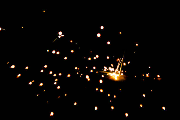 istock abstract close-up image of blurred sparks and smoke from arc welding with bokeh effect 1186751700