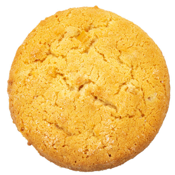 istock whole round shortbread cookie isolated on a white background. 1186751888
