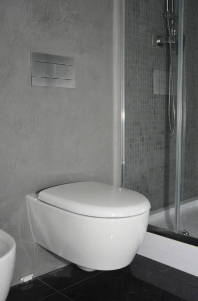 istock Modern bathroom with modern toilet bowl 1186759467