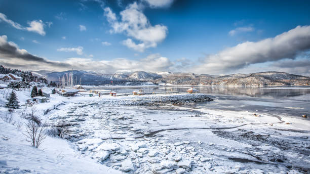 nordic village. - saguenay imagens e fotografias de stock