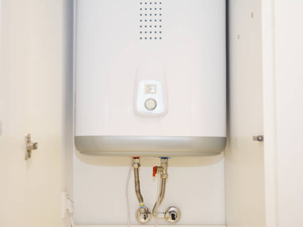 집 난방을 위한 응축 보일러, 콤비 보일러. 가스 보일러 및 보일러 공급 - gas boiler water heater boiler radiator 뉴스 사진 이미지