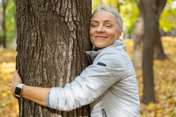 istock Joyful lady looking in front of her 1186763604
