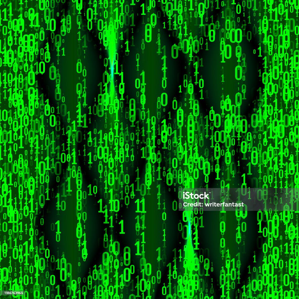 Matrix Style Falling Numbers Background In A Matrix Style Falling Random Numbers Stock Illustration ...
