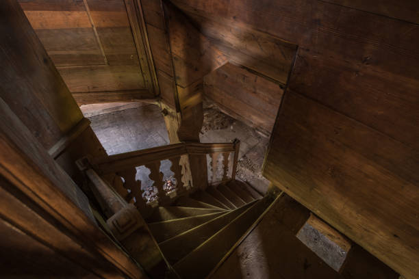 istock Abandoned old wooden Catholic church 1186764562