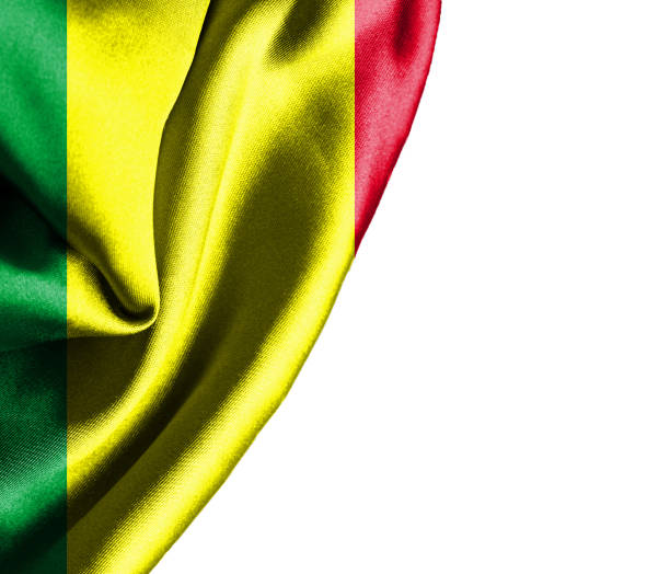 istock Mali waving silky flag isolated on white background 1186768036