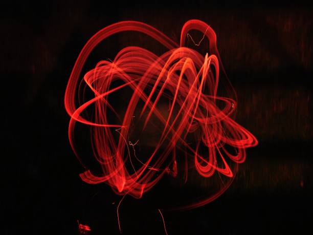 istock abstract fire trails in the dark, blurred in motion 1186769706