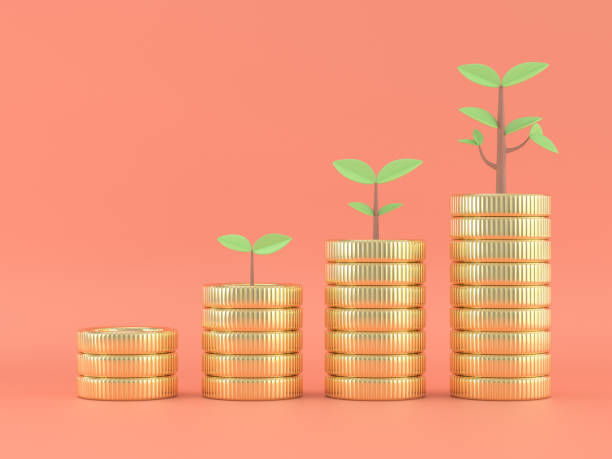istock 3d render money tree coin plant for save money or banking concept. 1186769892