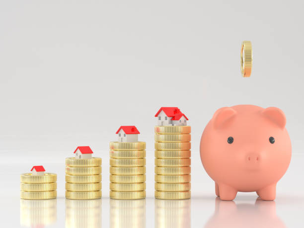 istock 3d render image real estete saving money for buy house concept. 1186769905