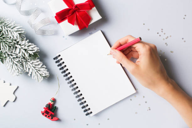 istock Christmas and new year goal planning mock up 1186770076