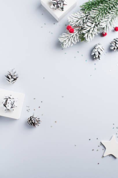istock Christmas and happy new year flat lay card 1186771102