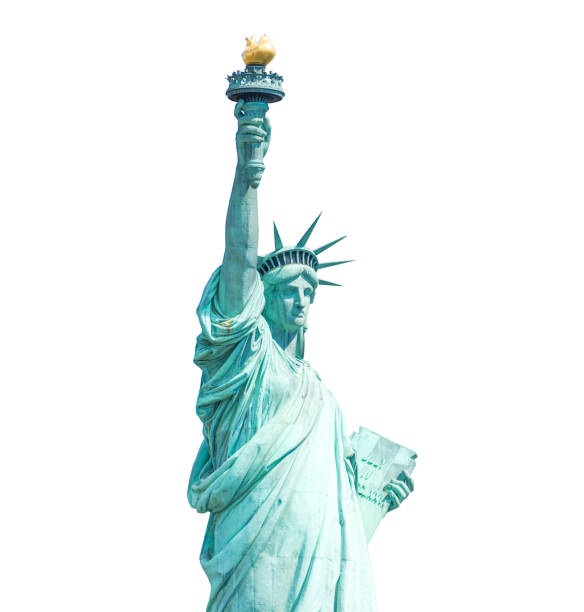 istock The Statue of Liberty isolated on white background 1186771942
