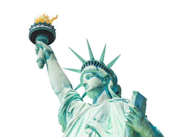 istock The Statue of Liberty isolated on white background 1186771957