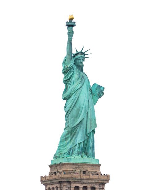 istock The Statue of Liberty isolated on white background 1186771965