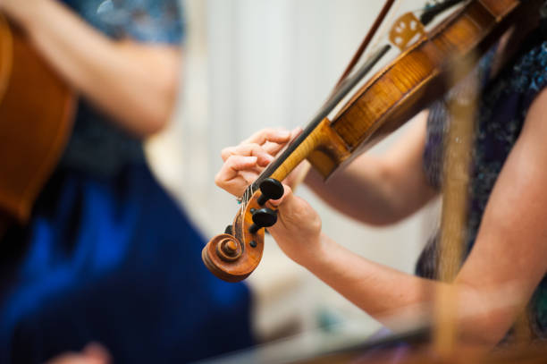 istock Violinist playing violin close up 1186772176