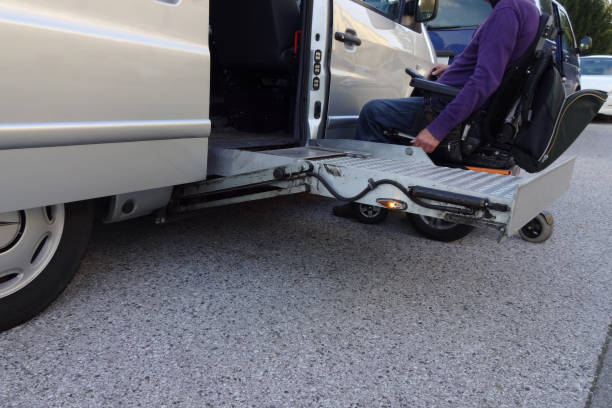 istock Disabled Man on Wheelchair using vehicle 1186772645