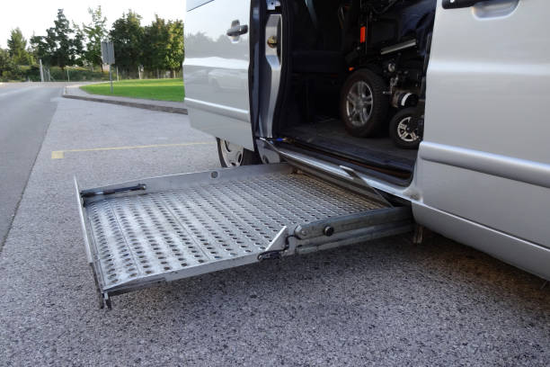 istock Disabled Man on Wheelchair using vehicle 1186772654