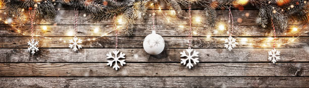istock Decorative Christmas garlands with free space 1186776146