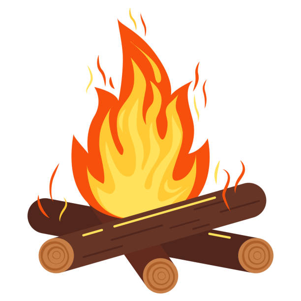 426 Cartoon Burning Wood Logs Illustrations & Clip Art - iStock
