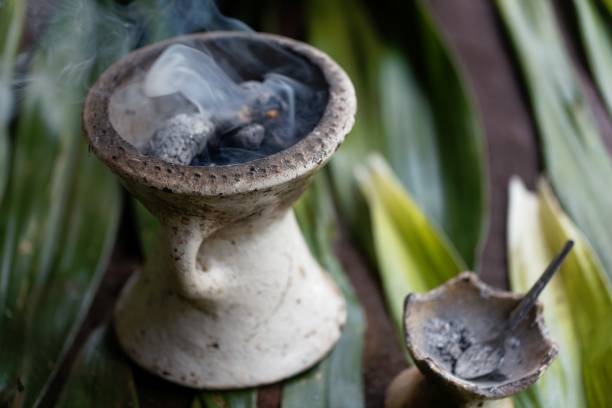 istock Incense burner with green leaves 1186777294