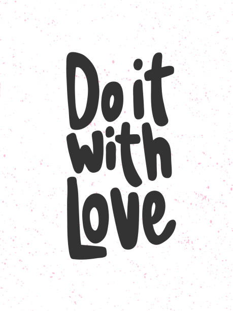 istock Do it with love. Sticker for social media content. Vector hand drawn illustration design. 1186783370
