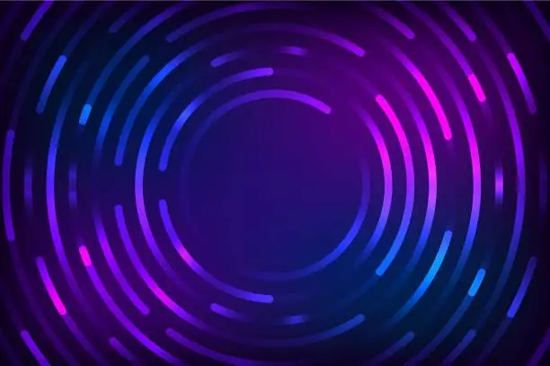 Vector illustration of Abstract colorful circle technology background