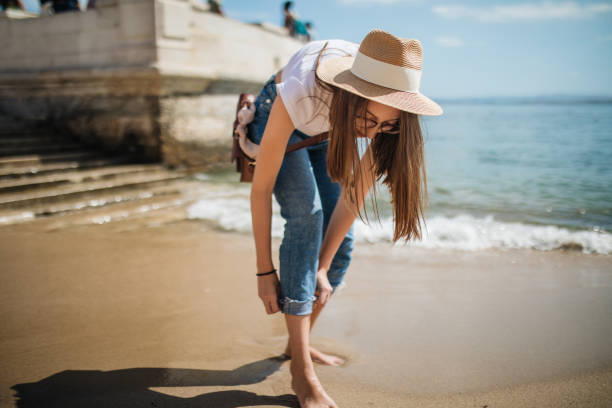 istock Young woman at  the beach 1186796665