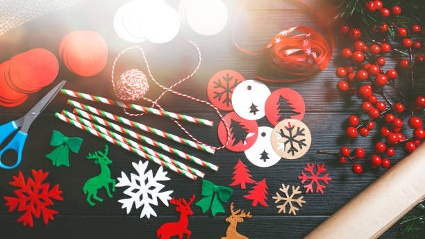 istock Creative christmas preparation for decoration 1186800416