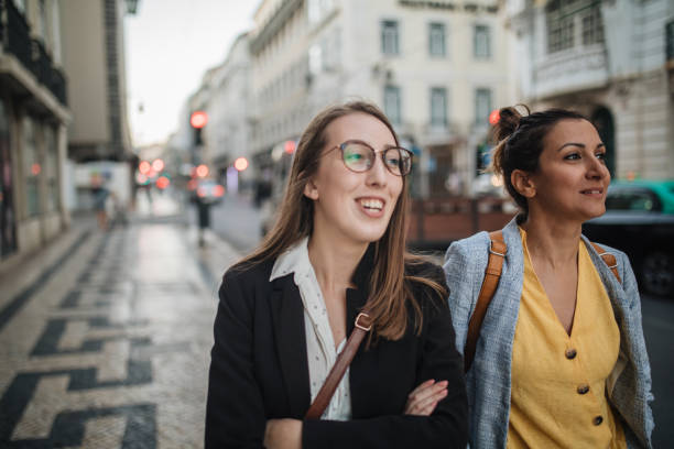 istock Exploring Lisbon street together 1186804365