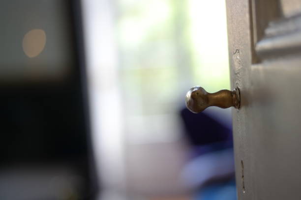 istock a door to the room and a door handle 1186806495