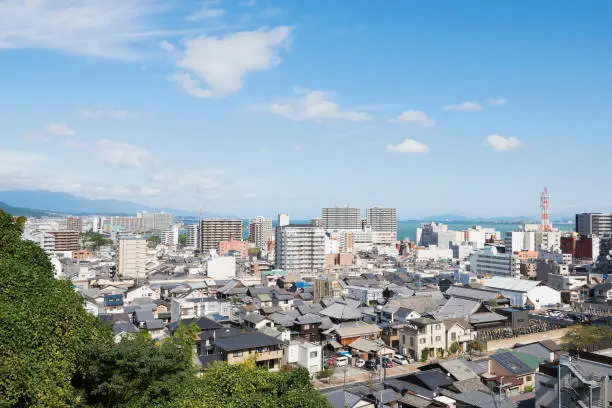 Otsu cityscape in Shiga