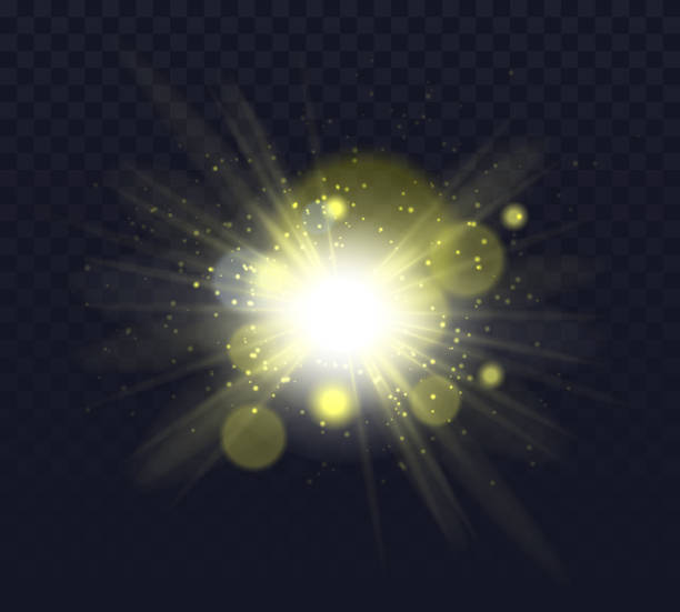 light explode transparent explosive defocussed light effect sun sparkle stock illustrations
