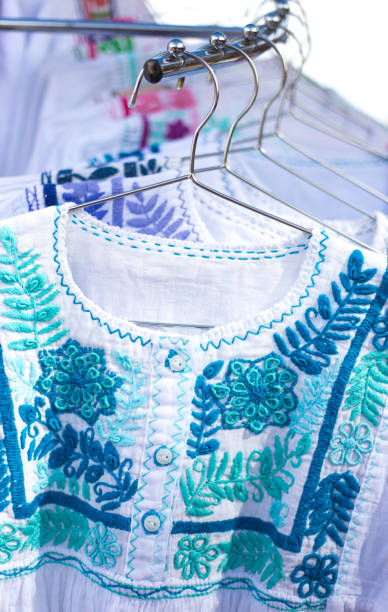 istock Traditional Mexican Cotton Blouses Retail Display 1186815160