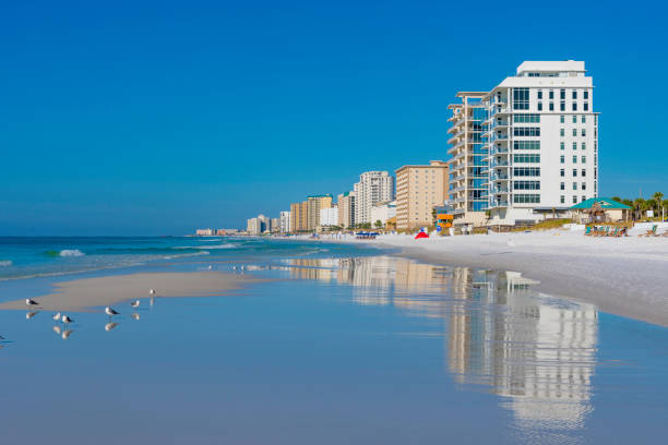 Clear water and surf in the Florida Panhandle.