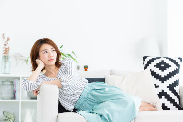 istock asian woman who thinks 1186823443