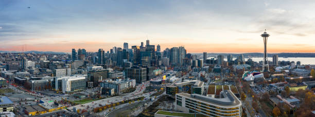 istock Panoramic aerial shot of Seattle Skyline 1186823860