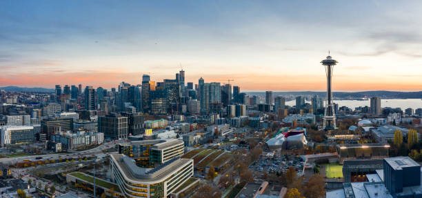 istock Panoramic aerial shot of Seattle Skyline 1186823862
