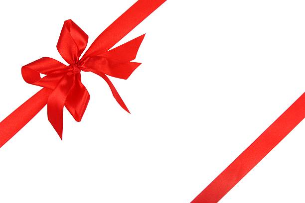 istock Red holiday ribbon and bow 118682613