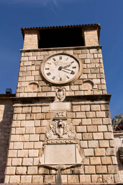 istock Old clock tower in the old town. Cator. Old town. Montenegro. 1186827388