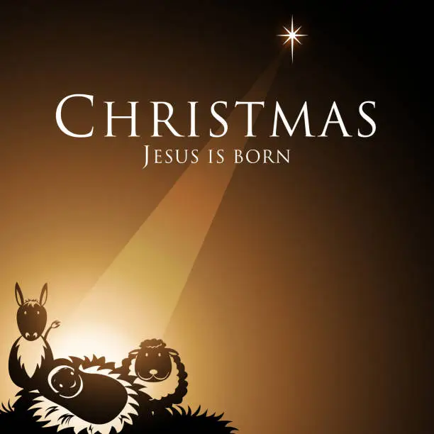 Vector illustration of Christmas Jesus is Born