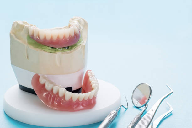 istock Dental implant work is completed and ready to use. 1186839222